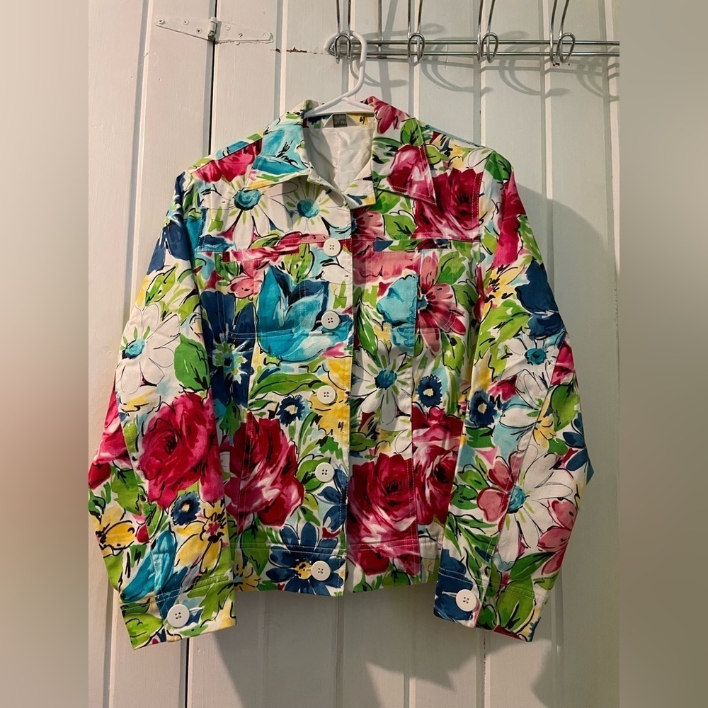 Laura Ashley denim jacket-small petite like new